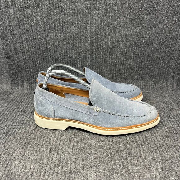 Allen Edmonds Wilder Suede Venetian Loafers Slip On Dress Shoes Blue Mens Sz 9 D - Picture 1 of 9